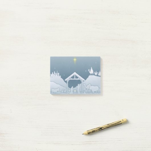 Nativiteitsscène Post-it® Notes (Op bureau)