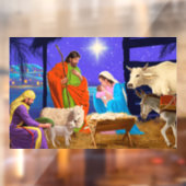nativiteitsscène raamsticker (Vel 2)