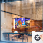 nativiteitsscène raamsticker (Cafe Raam)