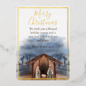 Nativiteitsscène Religieuze kerstfeestdag Kaart (Voorkant)