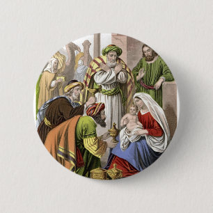 Nativiteitsscène Ronde Button 5,7 Cm