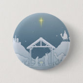 Nativiteitsscène Ronde Button 5,7 Cm (Voorkant)