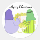 Nativiteitsscène Ronde Sticker (Voorkant)