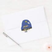 Nativiteitsscène Ronde Sticker (Envelop)