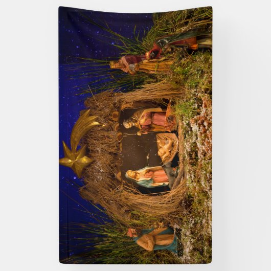 Nativiteitsscène Spandoek (Verticaal)