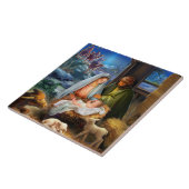 Nativiteitsscène Tegeltje (Zijkant)