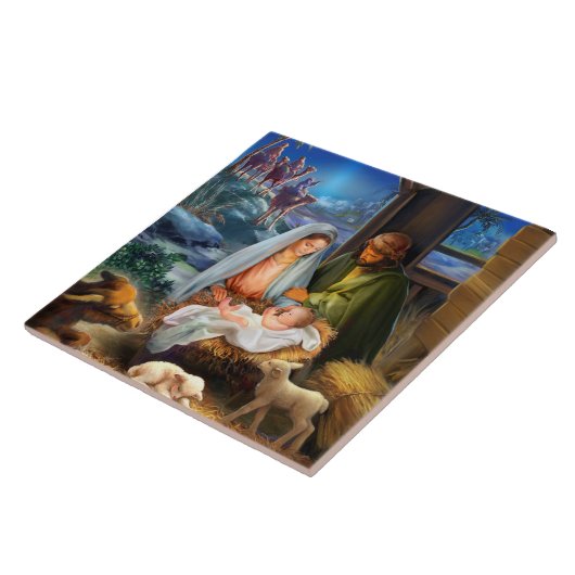 Nativiteitsscène Tegeltje (Zijkant)