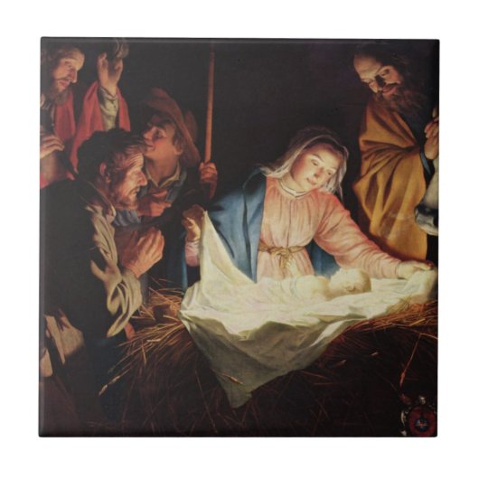 Nativiteitsscène Tegeltje (Voorkant)