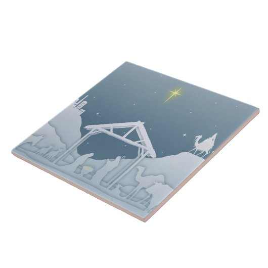 Nativiteitsscène Tegeltje (Zijkant)