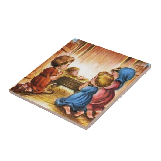  nativiteitsscène tegeltje (Zijkant)