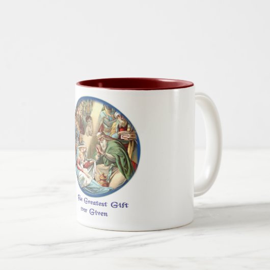 Nativiteitsscène Tweekleurige Koffiemok (Voorkant rechts)