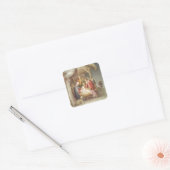  nativiteitsscène vierkante sticker (Envelop)