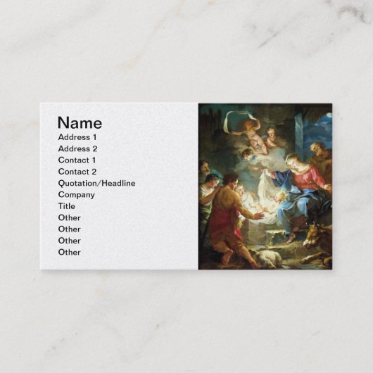 Nativiteitsscène voor Kerstmis - Pierre Visitekaartje (Voorkant)