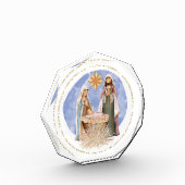 Nativiteitsscène weg in een gevaarlijke tekst fotoblokken (Links)