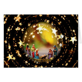 Nativiteitsscène Wieg Maagd Mary Baby Jesus Stars