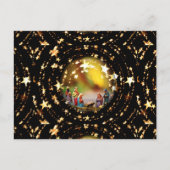 Nativiteitsscène Wieg Maagd Mary Baby Jesus Stars Briefkaart (Voorkant)