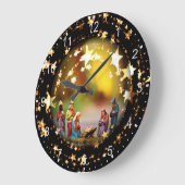 Nativiteitsscène Wieg Maagd Mary Baby Jesus Stars Grote Klok (Hoek)