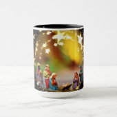 Nativiteitsscène Wieg Maagd Mary Baby Jesus Stars Mok (Midden)