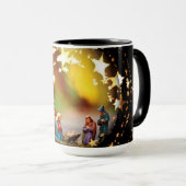 Nativiteitsscène Wieg Maagd Mary Baby Jesus Stars Mok (Voorkant rechts)