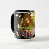 Nativiteitsscène Wieg Maagd Mary Baby Jesus Stars Mok (Voorkant links)