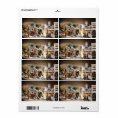 Nativiteitsscènedecoratie voor kerst etiket (Full Sheet)