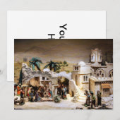 Nativiteitsscènedecoratie voor kerst feestdagenkaart (Voorkant / Achterkant)