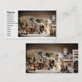 Nativiteitsscènedecoratie voor kerst visitekaartje (Voorkant / Achterkant)