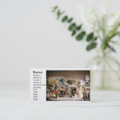 Nativiteitsscènedecoratie voor kerst visitekaartje (Staand voorkant)