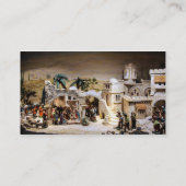 Nativiteitsscènedecoratie voor kerst visitekaartje (Achterkant)