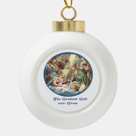 Nativiteitsscènes Keramische Bal Ornament (Voorkant)