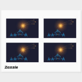 Nativiteitsscènestickers Rechthoekige Sticker (Vel)