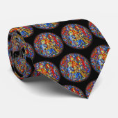 Nativiteitsschilderend Glas in lood stijlpatroon Stropdas (Opgerold)