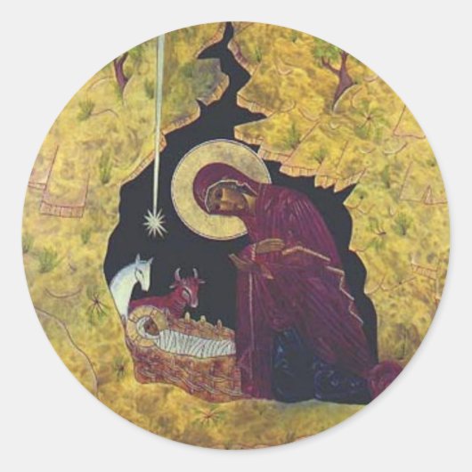 Nativiteitsstickers Ronde Sticker (Voorkant)