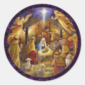 Nativiteitsstickers Ronde Sticker (Voorkant)
