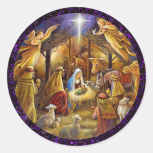 Nativiteitsstickers Ronde Sticker