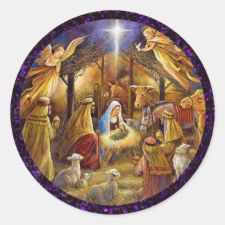 Nativiteitsstickers Ronde Sticker