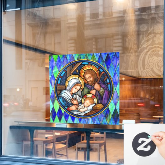 Nativiteitsvensterkoppeling Raamsticker (Cafe Raam)