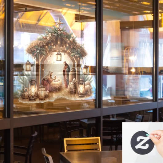 Nativiteitsvensterkoppeling Raamsticker (Restaurant Raam)