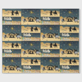 Nativiteitsverhaal 3D Cadeaupapier (Vlak)