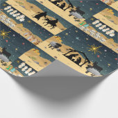 Nativiteitsverhaal 3D Cadeaupapier (Hoek)