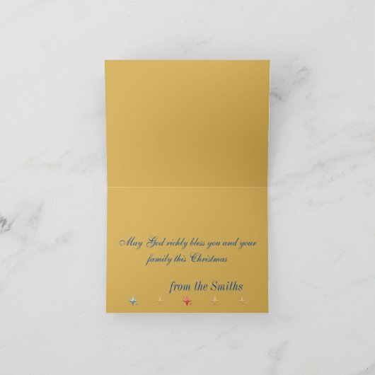 Nativiteitsverhaal 3d De Manger Feestdagen Kaart (Binnen)