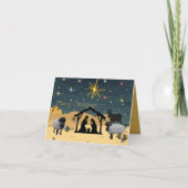 Nativiteitsverhaal 3d De Manger Feestdagen Kaart (Voorkant)