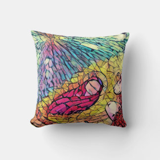 Nativiteitsverhaal Manger Baby Jesus Glas in lood Kussen