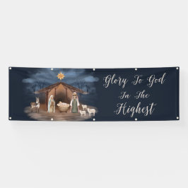 Nativiteitsverhaal voor de godkerst-Christelijke k Spandoek