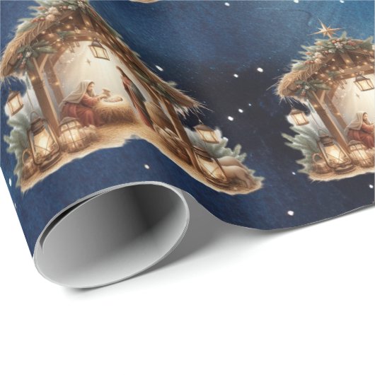 Nativiteitsverlooppapier Cadeaupapier (Rol Hoek)