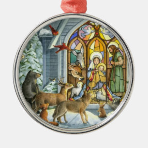 Nativiteitsversiering 1 metalen ornament