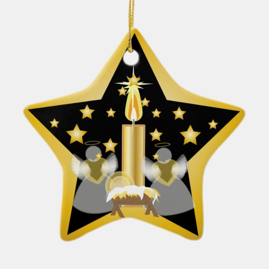 Nativiteitsversiering-Aanpassen Keramisch Ornament (Voorkant)