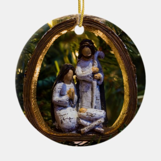 Nativiteitsversiering Keramisch Ornament (Voorkant)