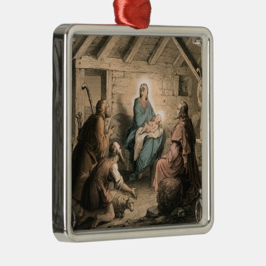  nativiteitsversiering metalen ornament (Rechts)