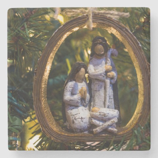 Nativiteitsversiering Stenen Onderzetter (Voorkant)